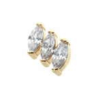 Invictus | 14k gold | 3-cluster Marquise | CZ