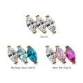 Invictus | 14k gold | 3-cluster Marquise | CZ