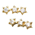 Invictus | 14k gold | 3-Star Cluster | CZ