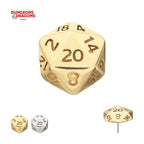 Invictus | 14k gold | 3D flat-back Dungeons & Dragons Dice