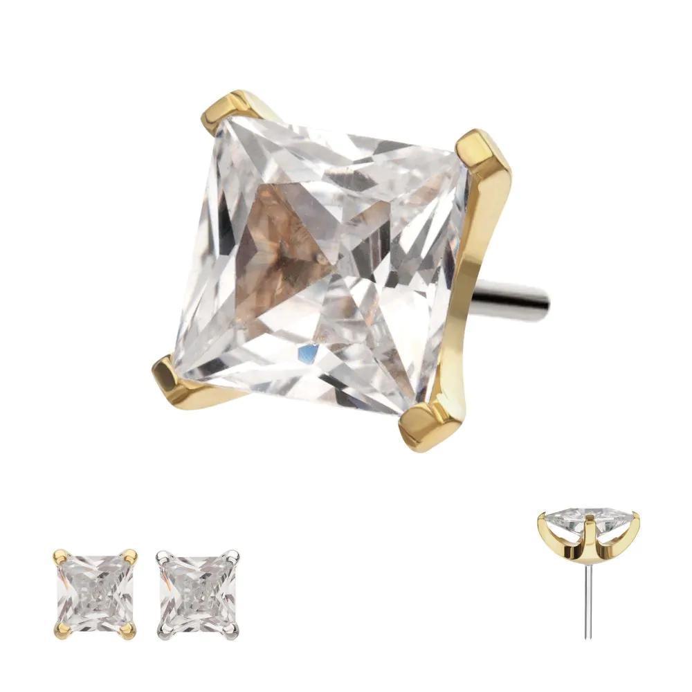 Invictus | 14k gold | 4 Prong Set Princess Cut | CZ