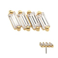 Invictus | 14k gold | 4-cluster Baguette | CZ