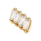 Invictus | 14k gold | 4-cluster Baguette | CZ