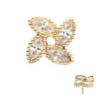 Invictus | 14k gold | 4-cluster Marquise Flower | CZ