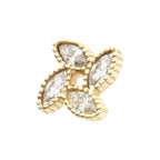 Invictus | 14k gold | 4-cluster Marquise Flower | CZ