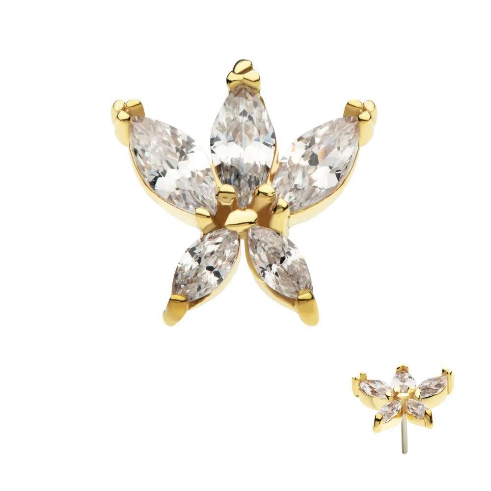 Invictus | 14k gold | 5 Marquise Flower | CZ