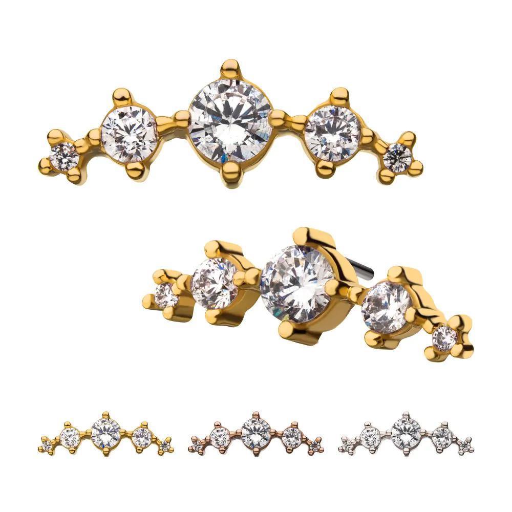 Invictus | 14k gold | 5-Cluster | CZ