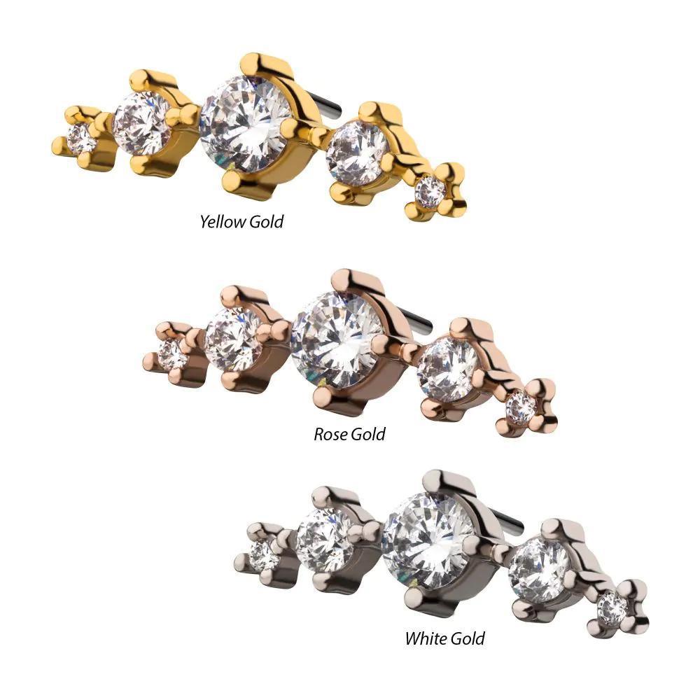 Invictus | 14k gold | 5-Cluster | CZ