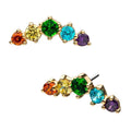 Invictus | 14k gold | 5-Cluster | Rainbow CZ