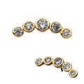 Invictus | 14k gold | 5-Cluster Bezel Curve | Clear CZ
