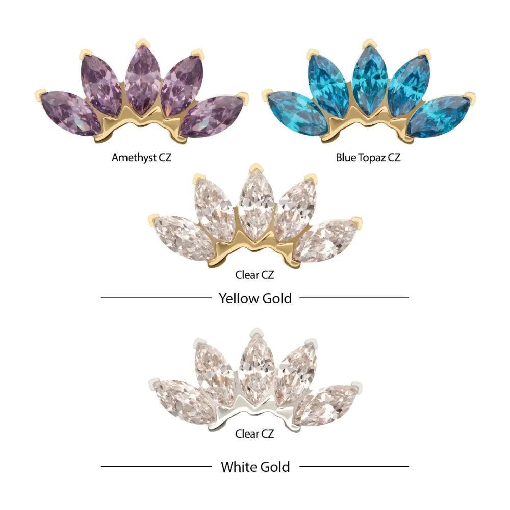 Invictus | 14k gold | 5-Cluster Marquise Fan | CZ