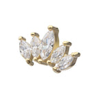 Invictus | 14k gold | 5-cluster Marquise Fan | CZ