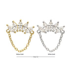 Invictus | 14k gold | 5-cluster Marquise Fan with Dangling Chain | CZ