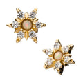 Invictus | 14k gold | 6 Point Star | CZ and synthetic White Opal