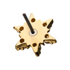 Invictus | 14k gold | 6 Point Star | CZ and synthetic White Opal