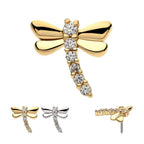 Invictus | 14k gold | 6-cluster Dragonfly | CZ