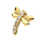 Invictus | 14k gold | 6-cluster Dragonfly | CZ