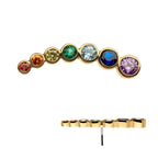 Invictus | 14k gold | 7 Bezel Cluster Right | Rainbow CZ
