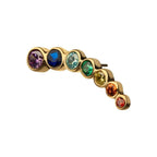 Invictus | 14k gold | 7 Cluster Bezel | Rainbow CZ