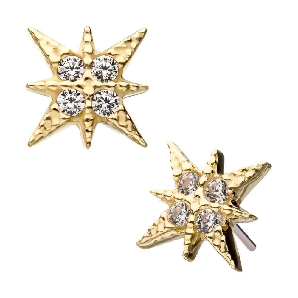 Invictus | 14k gold | 8-point Star | CZ