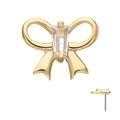 Invictus | 14k gold | Baguette Bow | CZ