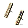 Invictus | 14k gold | Bar | CZ