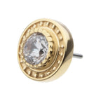 Invictus | 14k gold | Beaded Bezel Set | CZ