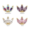Invictus | 14k gold | Beaded Edge Marquise Fan | CZ