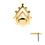 Invictus | 14k gold | Beaded Teardrop