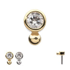 Invictus | 14k gold | Bezel & Bead Set | CZ