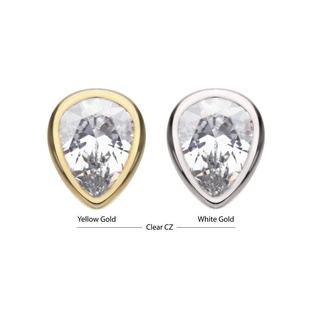 Invictus | 14k gold | Bezel Pear | CZ