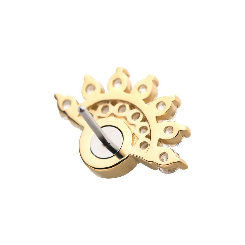Invictus | 14k gold | Bezel Set Fan Cluster | CZ/Opal