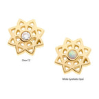 Invictus | 14k gold | Bezel Set Mandala | CZ/Opal