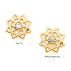Invictus | 14k gold | Bezel Set Mandala | CZ/Opal