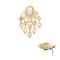 Invictus | 14k gold | Bezel Set Mandala Dangle | CZ/Opal