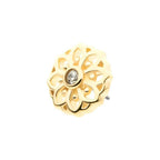 Invictus | 14k gold | Bezel Set Mandala Flower | CZ
