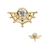 Invictus | 14k gold | Bezel Set Spiderweb | CZ