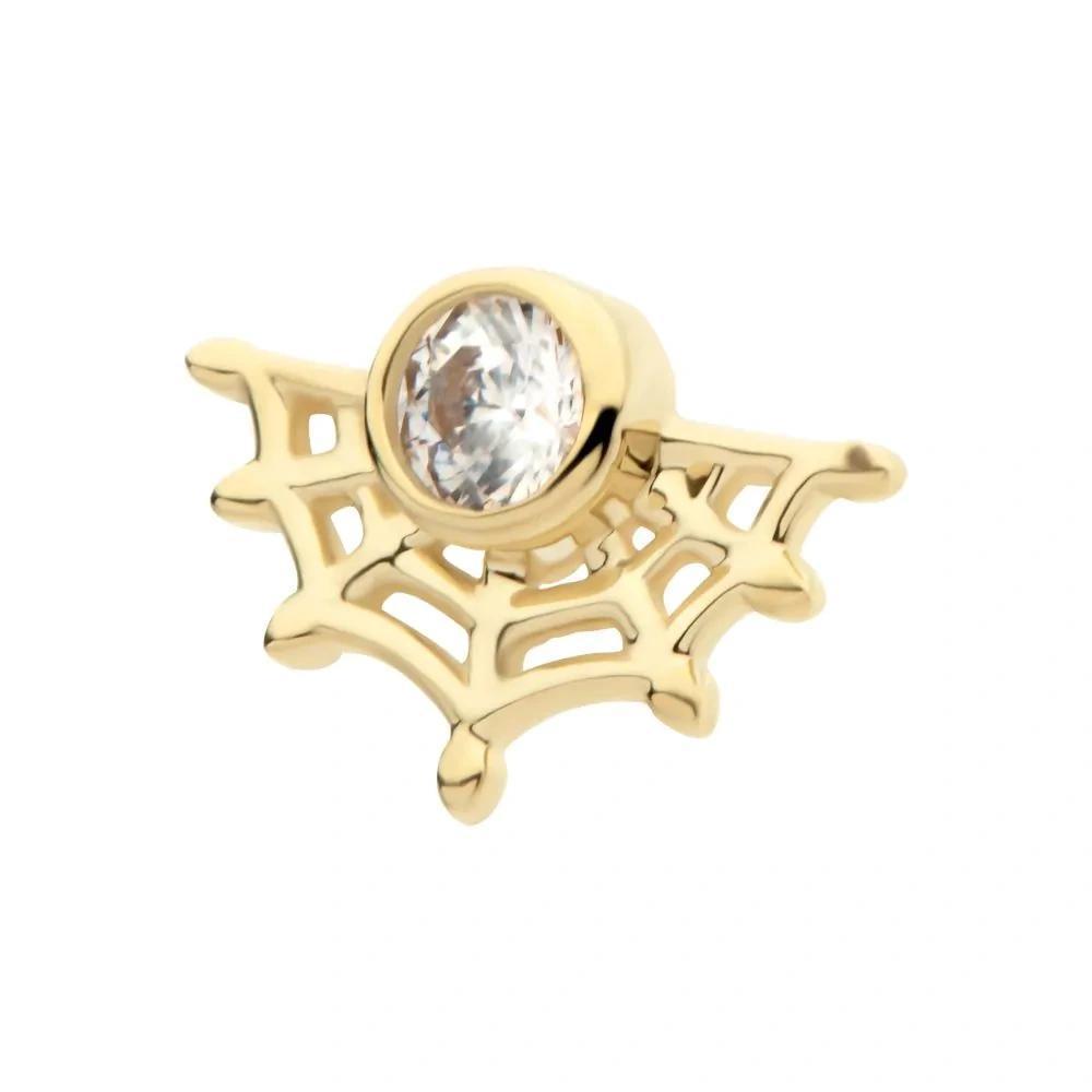 Invictus | 14k gold | Bezel Set Spiderweb | CZ