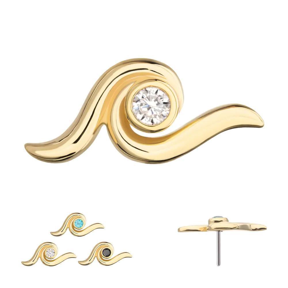 Invictus | 14k gold | Bezel Set Wave | CZ