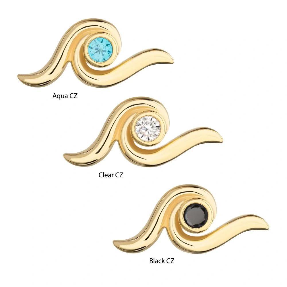 Invictus | 14k gold | Bezel Set Wave | CZ