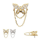 Invictus | 14k gold | Butterfly 2 tier Chain | CZ