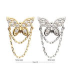 Invictus | 14k gold | Butterfly 2 tier Chain | CZ