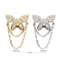 Invictus | 14k gold | Butterfly 2 tier Chain | CZ