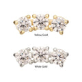 Invictus | 14k gold | Centered Curved Cluster | CZ