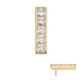 Invictus | 14k gold | Channel Set 5-Cluster Bar | CZ