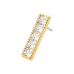 Invictus | 14k gold | Channel Set 5-Cluster Bar | CZ