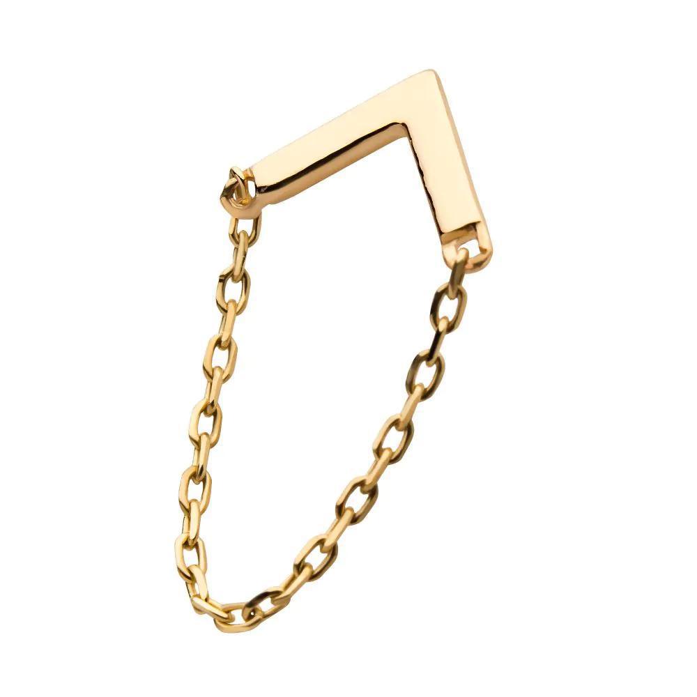 Invictus | 14k gold | Chevron with Chain