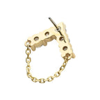 Invictus | 14k gold | Chevron with Chain | CZ