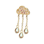 Invictus | 14k gold | Cloud with Bezel Pear Trio | CZ