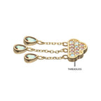 Invictus | 14k gold | Cloud with Bezel Pear Trio | CZ